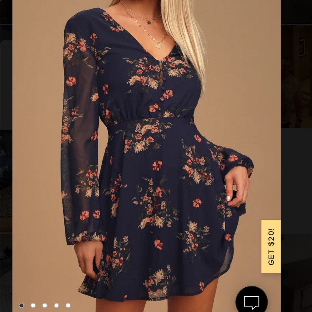 Lulu’s long sleeve floral dress